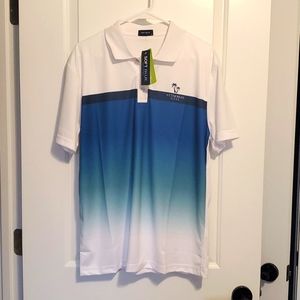 NEW Soft Blue St Thomas USVI Mega Cool Golf Shirt M NWT